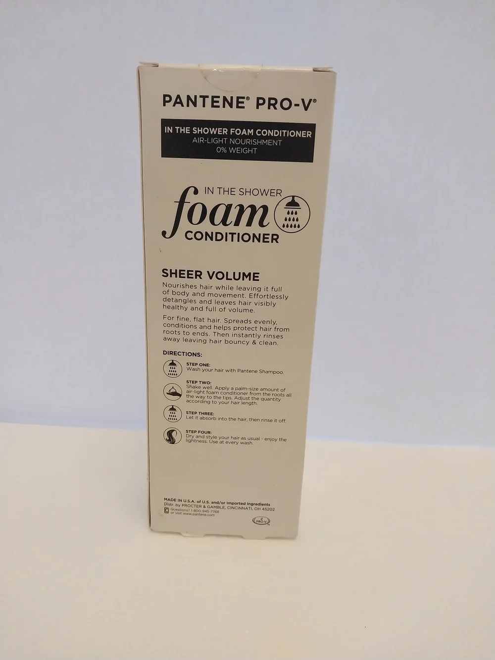Pantene Sheer Volume In-The-Shower Foam Conditioner - White